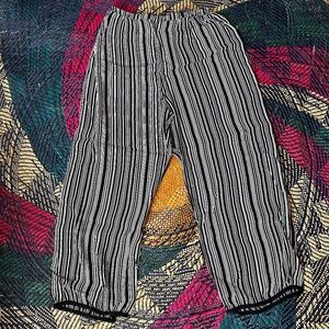 Vintage Black and White Women's Casual Pants